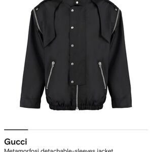 Gucci Black Varsity Bomber Jacket with Ribbed Accents